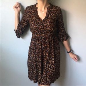 Long Sleeve V Neck Dress